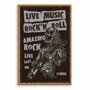 Quadro Decorativo Rock And Roll Live Music Esqueleto