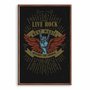 Quadro Decorativo Rock And Roll Long Live Rock