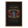 Quadro Decorativo Rock And Roll Long Live Rock