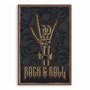 Quadro Decorativo Rock And Roll Mão Esqueleto