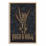Quadro Decorativo Rock And Roll Mão Esqueleto