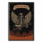 Quadro Decorativo Rock And Roll Punks Not Dead Esqueleto E Guitarra