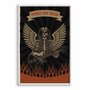 Quadro Decorativo Rock And Roll Punks Not Dead Esqueleto E Guitarra