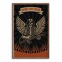 Quadro Decorativo Rock And Roll Punks Not Dead Esqueleto E Guitarra