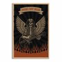 Quadro Decorativo Rock And Roll Punks Not Dead Esqueleto E Guitarra