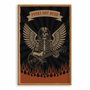 Quadro Decorativo Rock And Roll Punks Not Dead Esqueleto E Guitarra