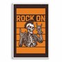 Quadro Decorativo Rock On Esqueleto