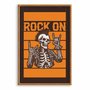 Quadro Decorativo Rock On Esqueleto