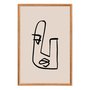 Quadro Decorativo Rosto Com Linhas Abstratas E Minimalistas Estilo Japandi