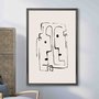 Quadro Decorativo Rostos Abstratos Minimalistas Estilo Japandi