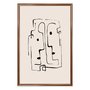 Quadro Decorativo Rostos Abstratos Minimalistas Estilo Japandi