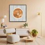 Quadro Decorativo Sol Sobre Linhas Estilo Japandi