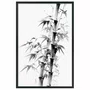 Quadro Decorativo Take Arte de Bambu no Estilo Sumiê
