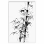 Quadro Decorativo Take Arte de Bambu no Estilo Sumiê