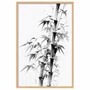 Quadro Decorativo Take Arte de Bambu no Estilo Sumiê