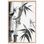 Quadro Decorativo Take Pintura de Bambu no Estilo Sumiê
