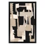 Quadro Decorativo Textura Bege e Preto Estilo Modern Heritage