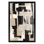 Quadro Decorativo Textura Bege e Preto Estilo Modern Heritage