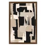 Quadro Decorativo Textura Bege e Preto Estilo Modern Heritage