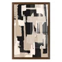 Quadro Decorativo Textura Bege e Preto Estilo Modern Heritage