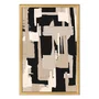 Quadro Decorativo Textura Bege e Preto Estilo Modern Heritage