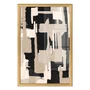 Quadro Decorativo Textura Bege e Preto Estilo Modern Heritage
