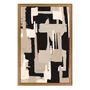 Quadro Decorativo Textura Bege e Preto Estilo Modern Heritage