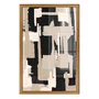 Quadro Decorativo Textura Bege e Preto Estilo Modern Heritage