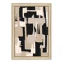 Quadro Decorativo Textura Bege e Preto Estilo Modern Heritage