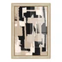 Quadro Decorativo Textura Bege e Preto Estilo Modern Heritage