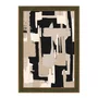 Quadro Decorativo Textura Bege e Preto Estilo Modern Heritage