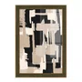 Quadro Decorativo Textura Bege e Preto Estilo Modern Heritage