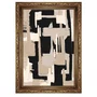 Quadro Decorativo Textura Bege e Preto Estilo Modern Heritage