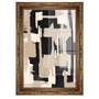 Quadro Decorativo Textura Bege e Preto Estilo Modern Heritage