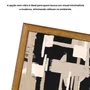 Quadro Decorativo Textura Bege e Preto Estilo Modern Heritage