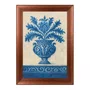 Quadro Decorativo Vaso Ornamental em Azul e Branco: Estampa de Acanto e Arabescos Estilo Delft ou Chinesaria
