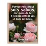 Quadro Decorativo Versículo Bíblico Efésios 2:8