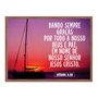 Quadro Decorativo Versículo Bíblico Efésios 5:20