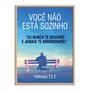Quadro Decorativo Versículo Bíblico Hebreus 13.5