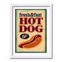 Quadro Decorativo Vintage Fresh & Fast Hot Dog