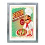 Quadro Decorativo Vintage Pizza Authentic Italian