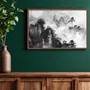 Quadro Decorativo Yama Pintura de Montanha no Estilo Sumiê