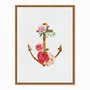 Quadro em Tela Canvas Âncora com Flores