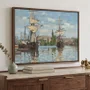 Quadro Em Tela Canvas "Barcos no Sena em Ruão" de Claude Monet