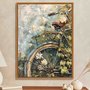 Quadro Em Tela Canvas Bicicleta Pintura Texturizada Vintage Farmhouse