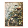 Quadro Em Tela Canvas Bicicleta Pintura Texturizada Vintage Farmhouse