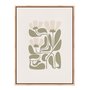 Quadro Em Tela Canvas Botânica Abstrata Estilo Japandi