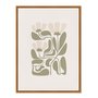 Quadro Em Tela Canvas Botânica Abstrata Estilo Japandi