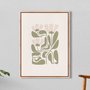 Quadro Em Tela Canvas Botânica Abstrata Estilo Japandi