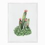 Quadro em Tela Canvas Cactus com Flores